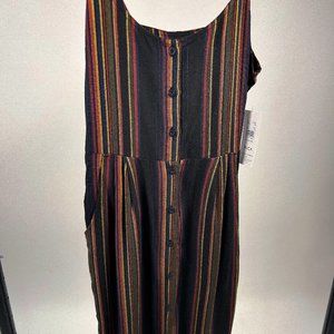 RVCA Medway Striped Midi Dress